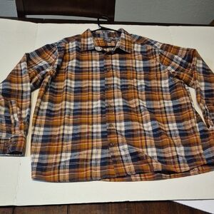 Eddie Bauer Men's Plaid Shirt in Blue and Brown